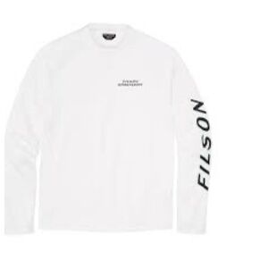 FILSON Sportsman Men’s S White Barrier T-Shirt Long Sleeve Base Layer Outdoors